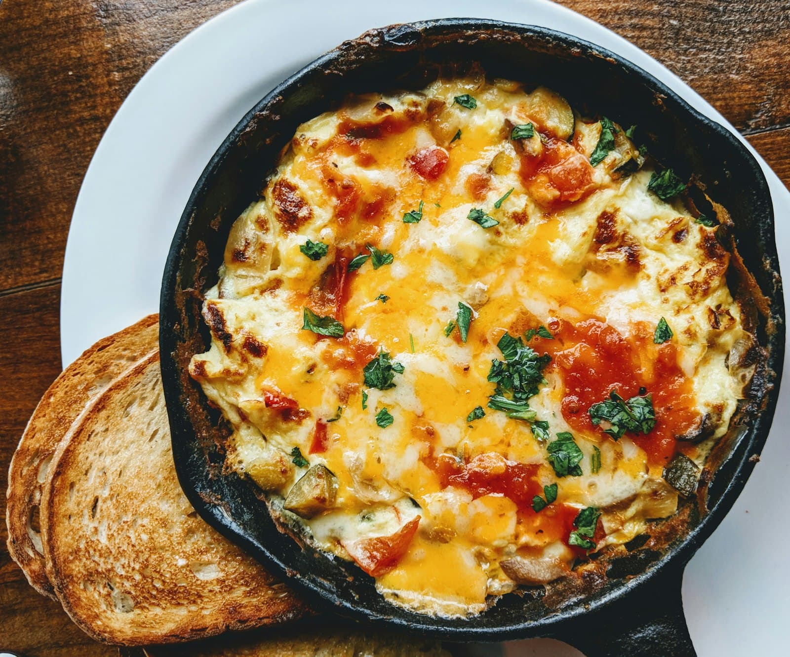 Eggs cooked for breakfast tacos